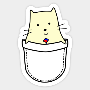 KITTEN IN POCKET Sticker